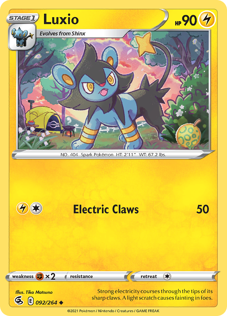 Luxio 92/264 Fusion Strike English Pokémon card