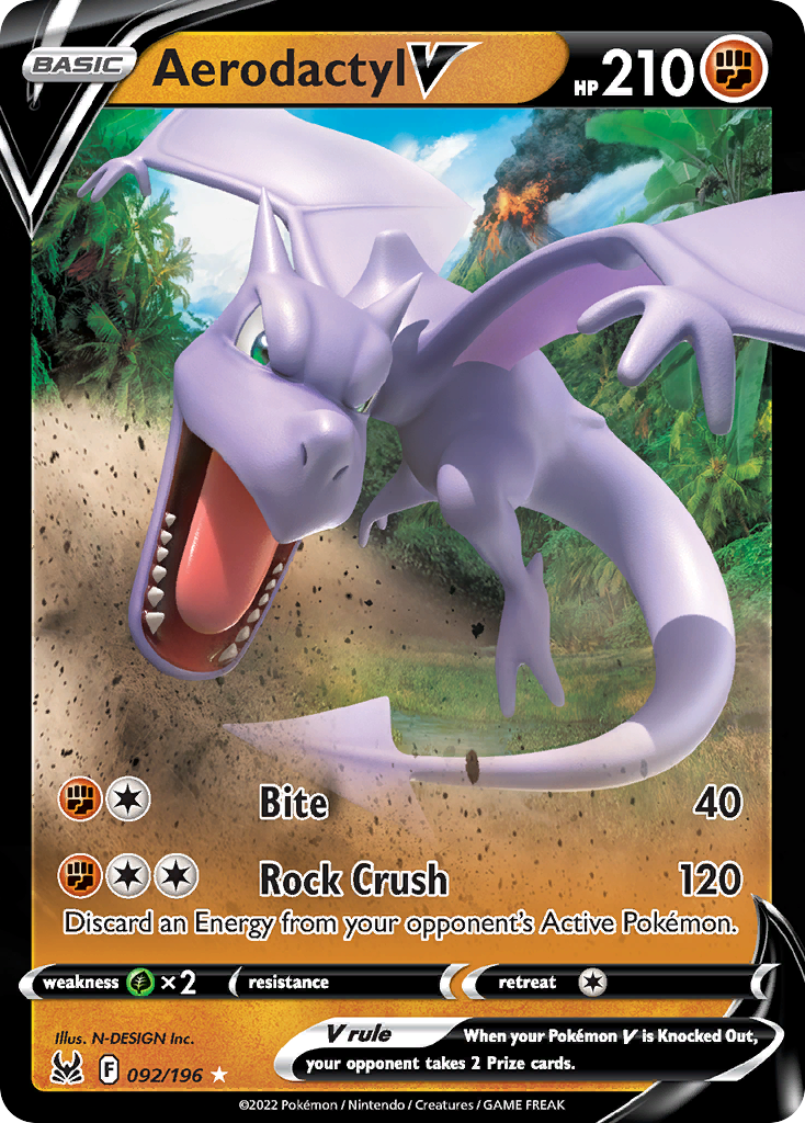 Aerodactyl V 92/196 Lost Origin English card