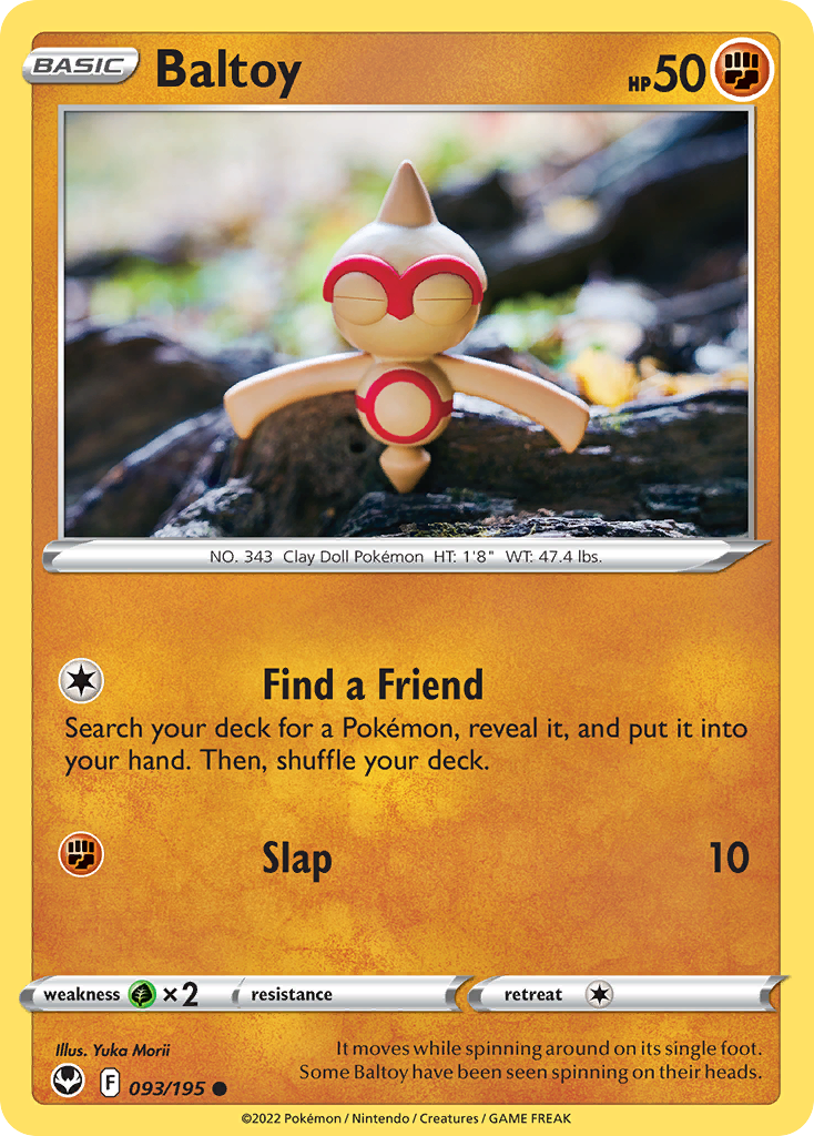 Baltoy 93/195 Silver Tempest English Pokémon card
