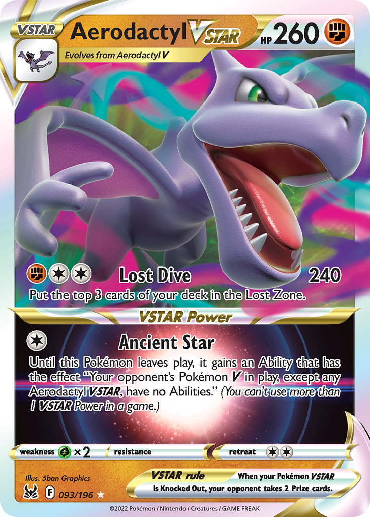 Aerodactyl VSTAR 93/196 Lost Origin English Pokémon card