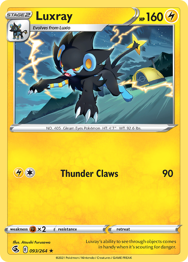 Luxray 93/264 Fusion Strike English Pokémon card