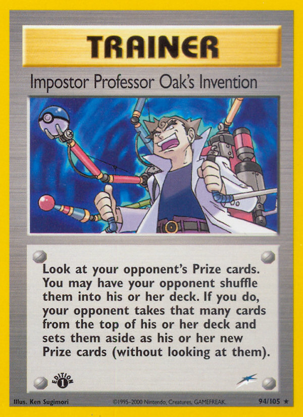 Impostor Professor Oak's Invention 94/105 Neo Destiny English Pokemon card