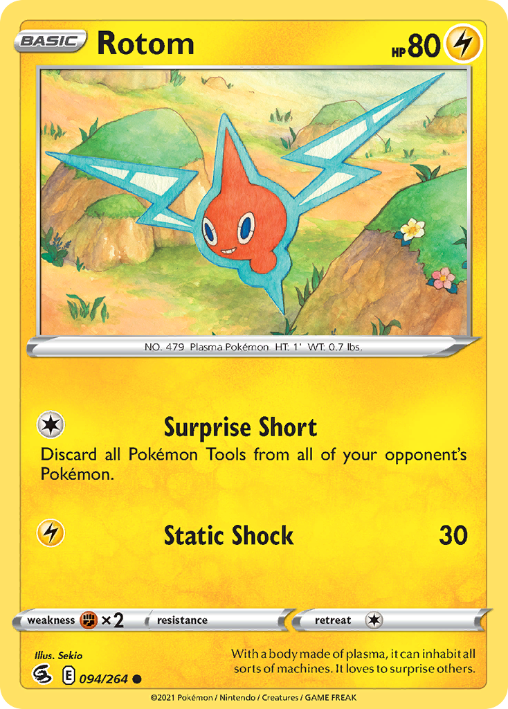 Rotom 94/264 Fusion Strike English Pokémon card