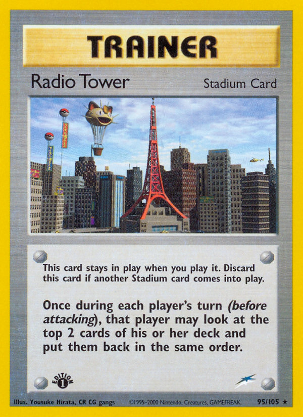 Radio Tower 95/105 Neo Destiny English Pokemon card