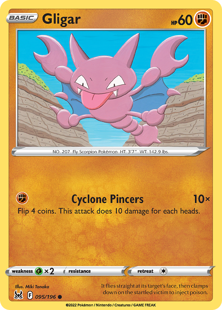 Gligar 95/196 Lost Origin English Pokémon card