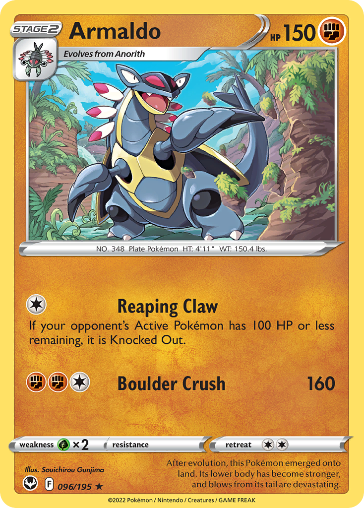 Armaldo 96/195 Silver Tempest English card