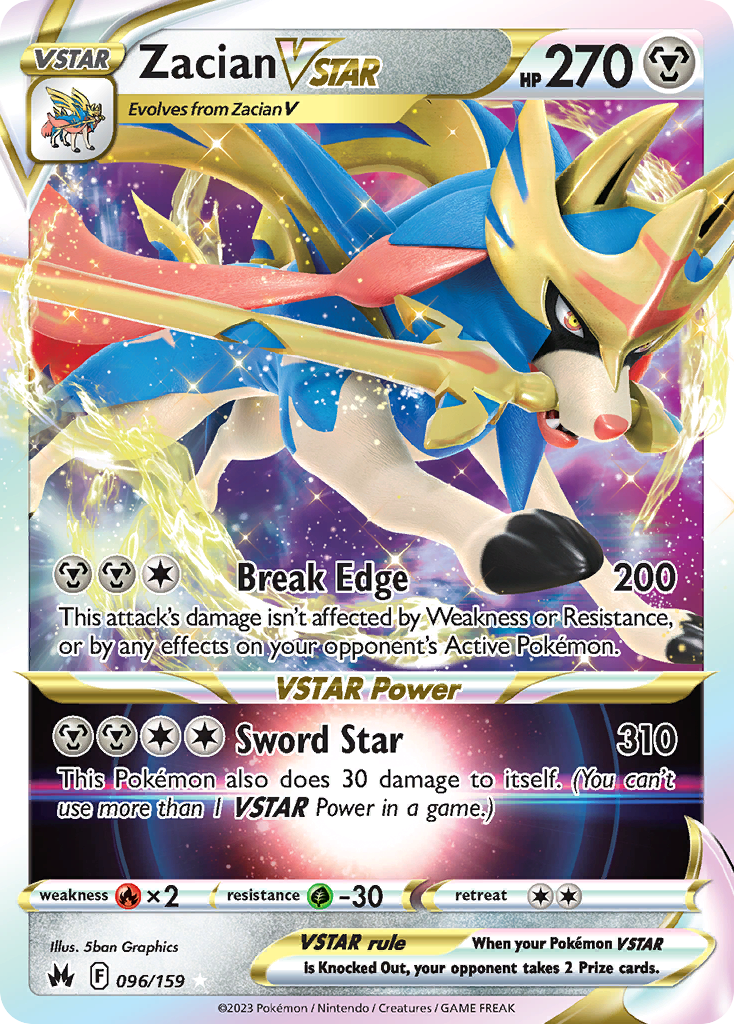 Zacian VSTAR 96/159 Crown Zenith English card