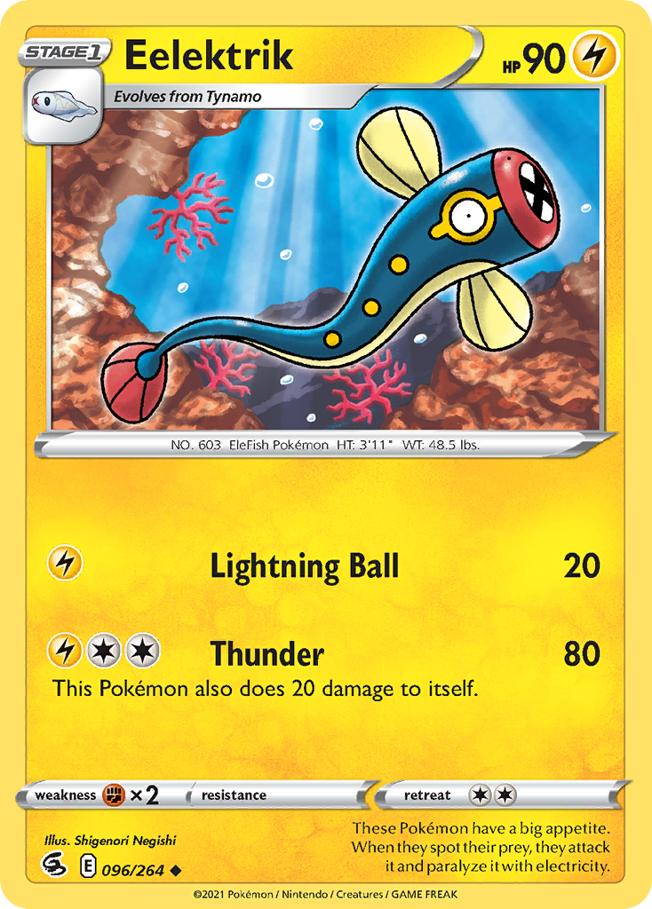 Eelektrik 96/264 Fusion Strike English Pokémon card