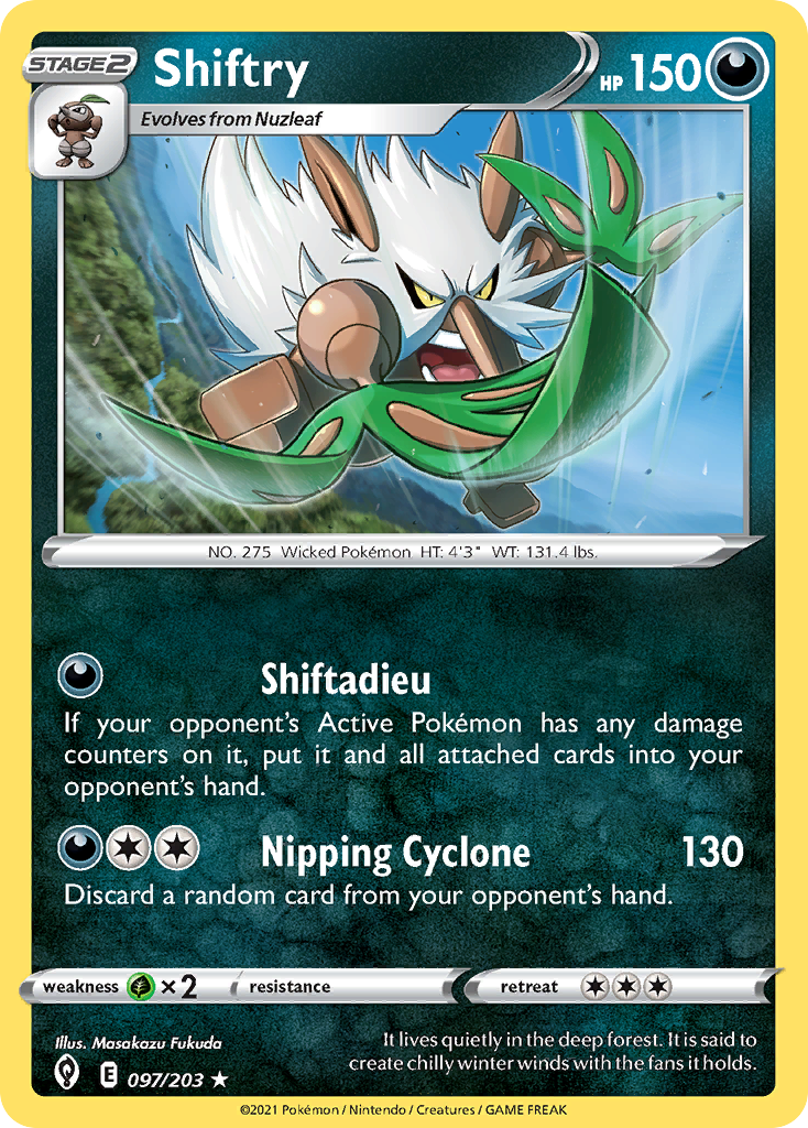 Shiftry 97/203 Evolving Skies English Pokemon card