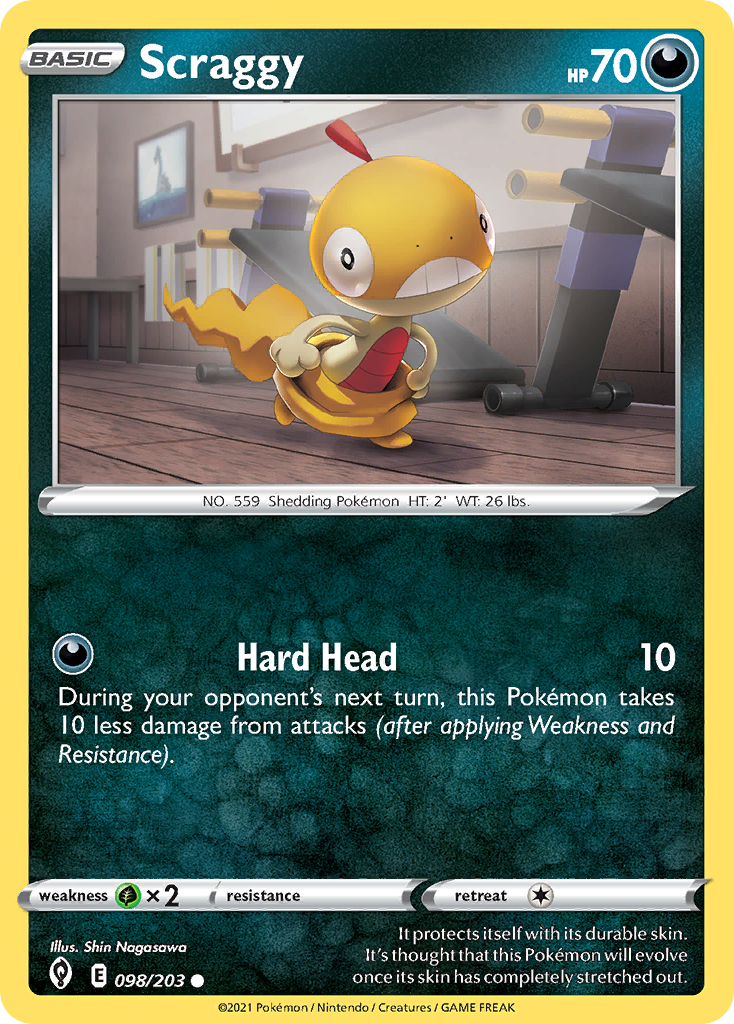 Scraggy 98/203 Evolving Skies English Pokemon card