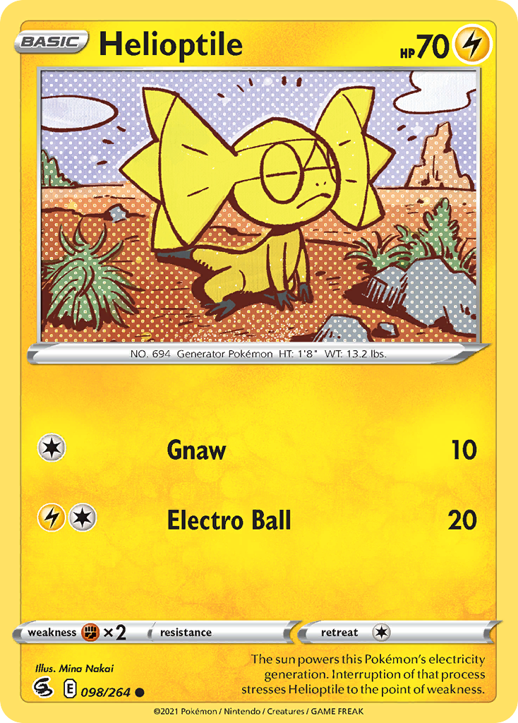 Helioptile 98/264 Fusion Strike English Pokémon card