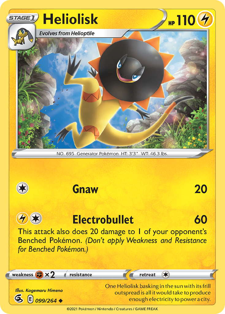 Heliolisk 99/264 Fusion Strike English Pokémon card