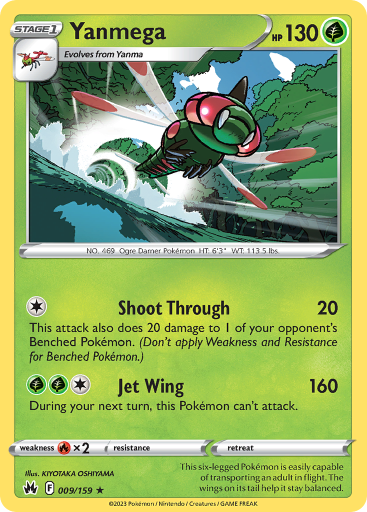 Yanmega 9/159 Crown Zenith English card