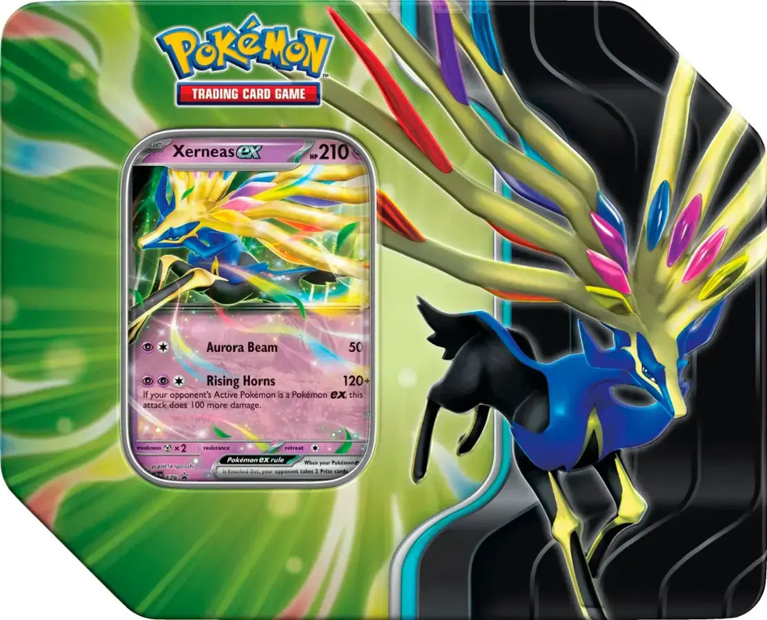 Azure Legends Tins — Large Xerneas Tin — Pokémon TCG [EN] — FrostPeak Collectibles
