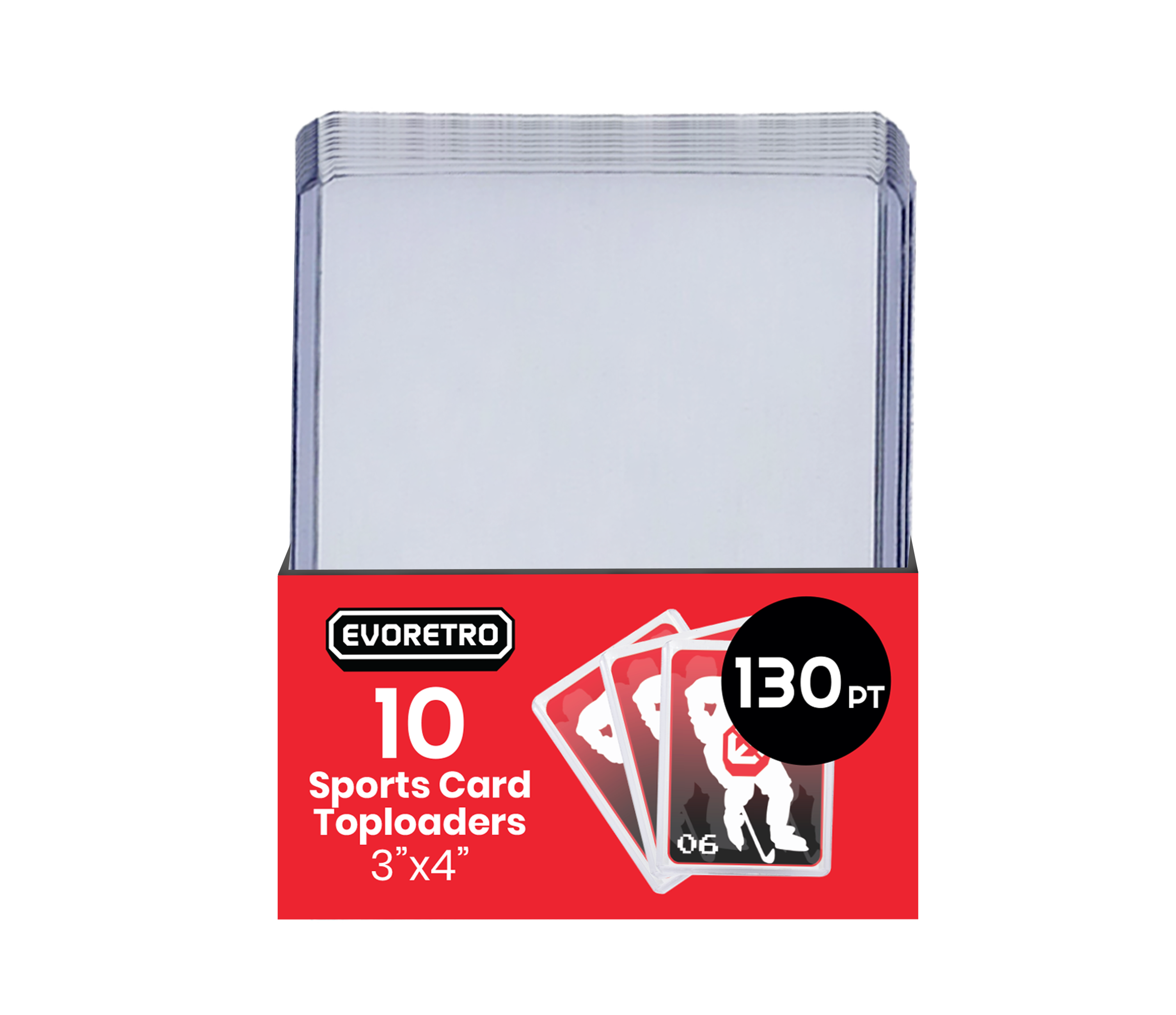 EVORETRO 130pt Toploaders – Pack of 10 – exact product image
