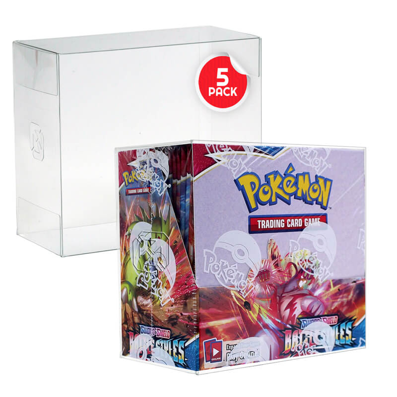 EVORETRO Large Pokémon Booster Box PET Protectors – 0.50 mm – Pack of 5 – exact product image