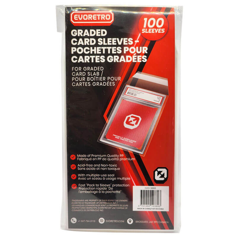 EVORETRO Graded Card Sleeves for PSA – Pack of 100 – exact product image