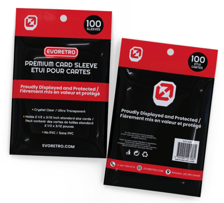 EVORETRO Penny Sleeves – Pack of 100 – exact product image