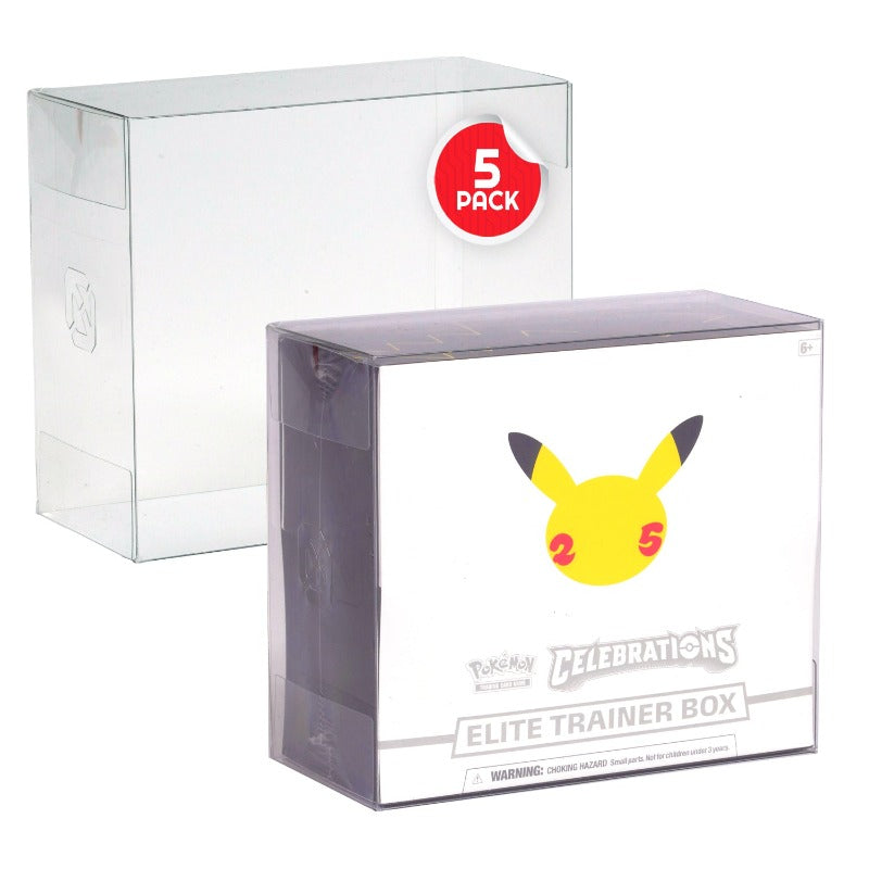 EVORETRO Pokémon ETB PET Protectors – 0.50 mm – Pack of 5 – exact product image