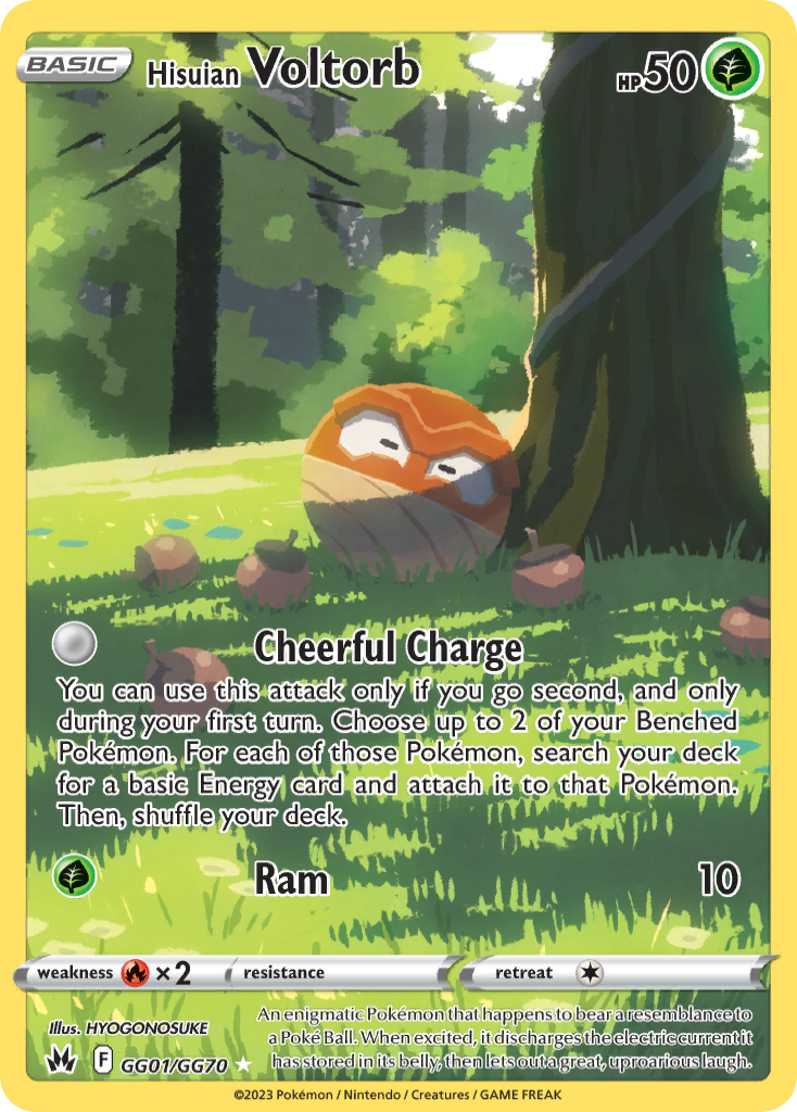 Hisuian Voltorb GG01/GG70 Crown Zenith Galarian Gallery English Pokémon card