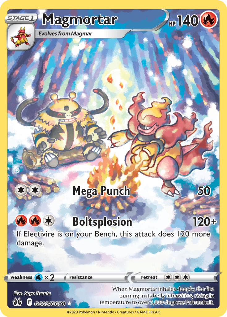 Magmortar GG03/GG70 Crown Zenith Galarian Gallery English Pokémon card