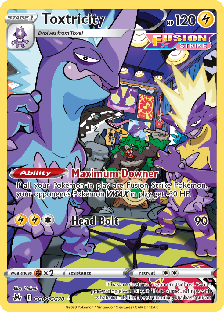Toxtricity GG09/GG70 Crown Zenith Galarian Gallery English Pokémon card