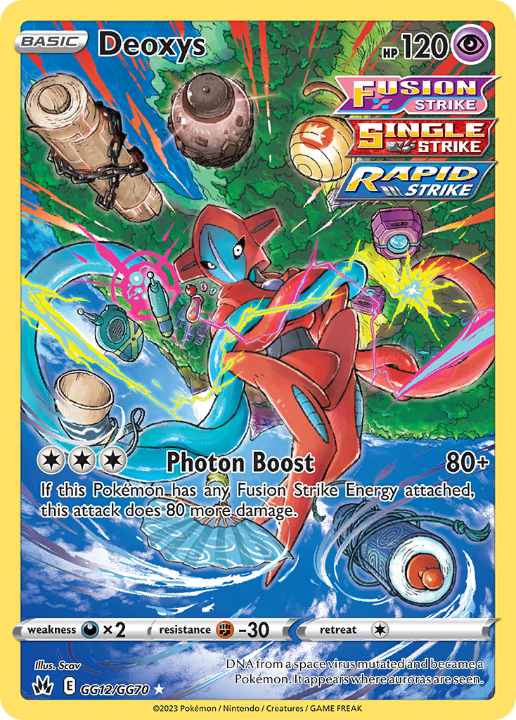 Deoxys GG12/GG70 Crown Zenith Galarian Gallery English Pokémon card