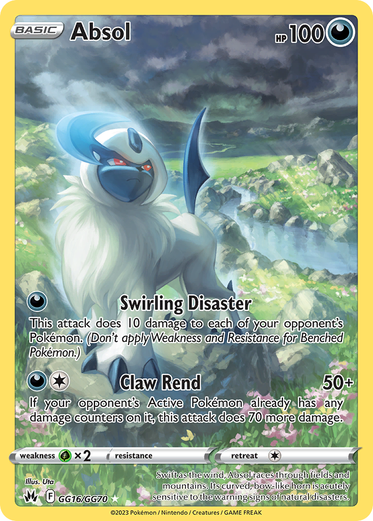 Absol GG16/GG70 Crown Zenith Galarian Gallery English Pokémon card