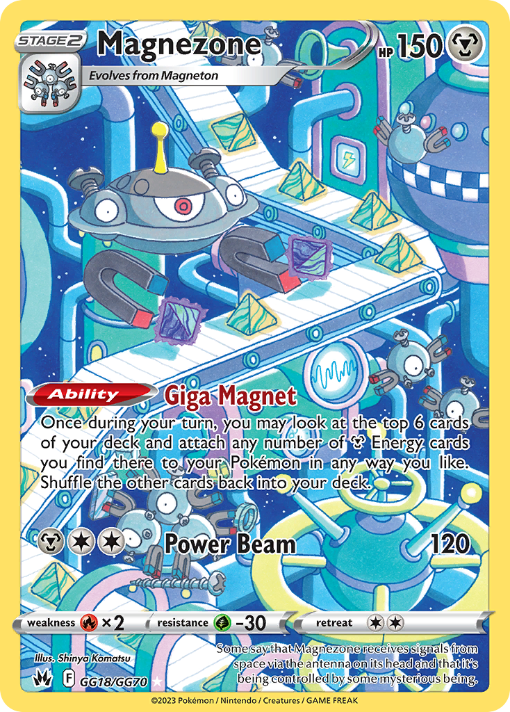 Magnezone GG18/GG70 Crown Zenith Galarian Gallery English Pokémon card