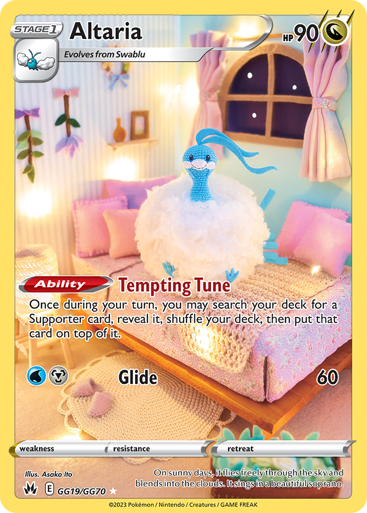 Altaria GG19/GG70 Crown Zenith Galarian Gallery English Pokémon card