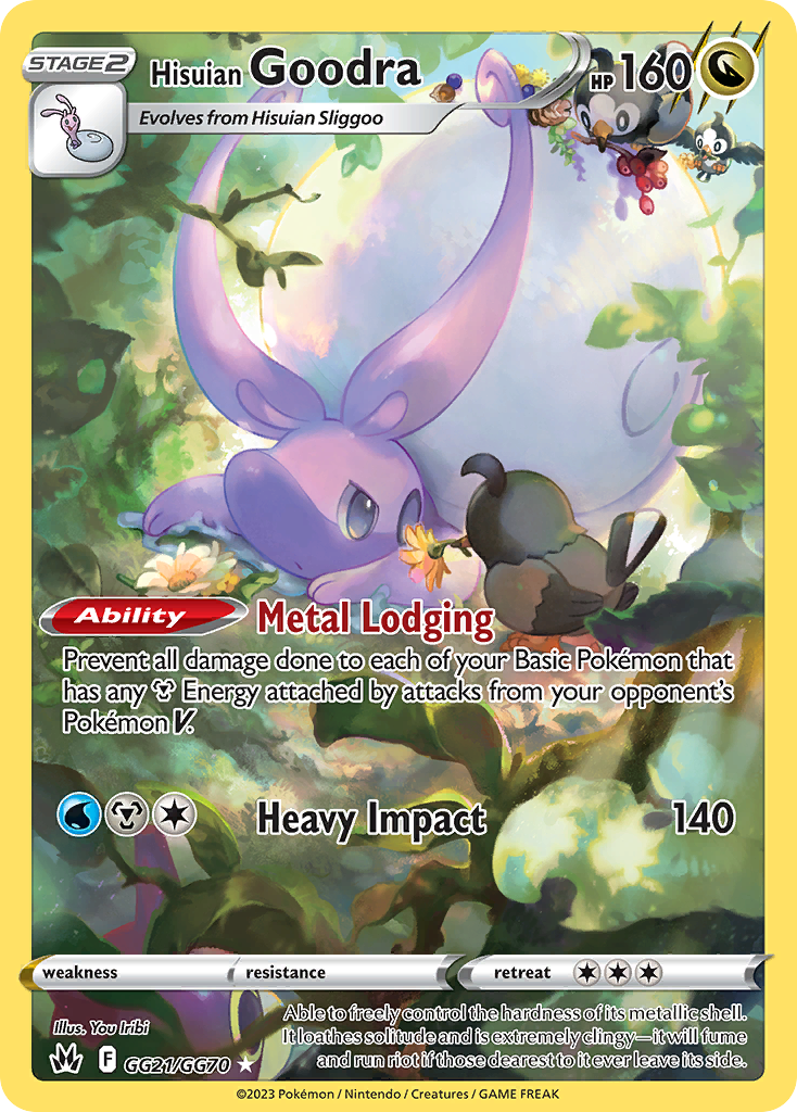 Hisuian Goodra GG21/GG70 Crown Zenith Galarian Gallery English Pokémon card
