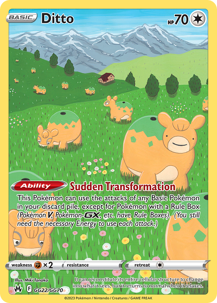 Ditto GG22/GG70 Crown Zenith Galarian Gallery English Pokémon card