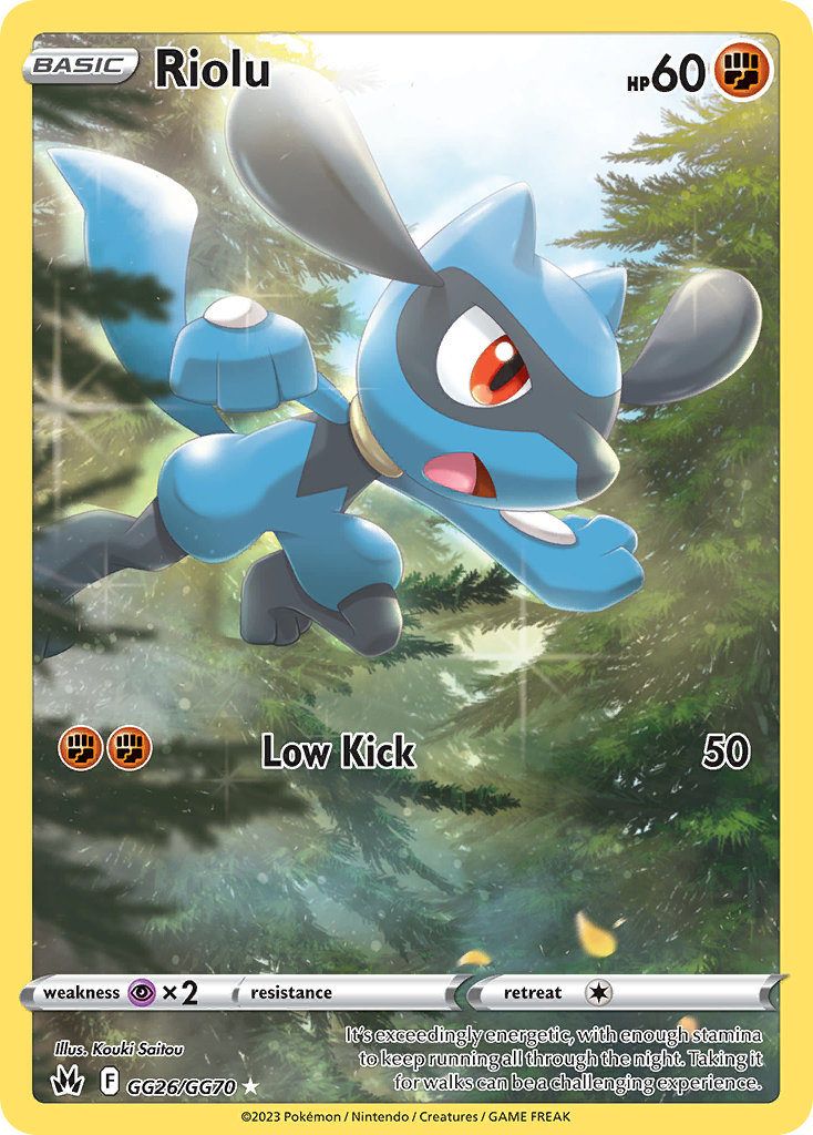 Riolu GG26/GG70 Crown Zenith Galarian Gallery English Pokémon card
