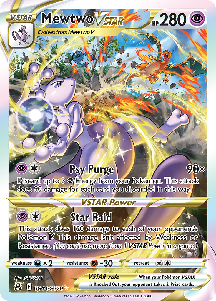 Mewtwo VSTAR GG44/GG70 Crown Zenith Galarian Gallery English Pokémon card