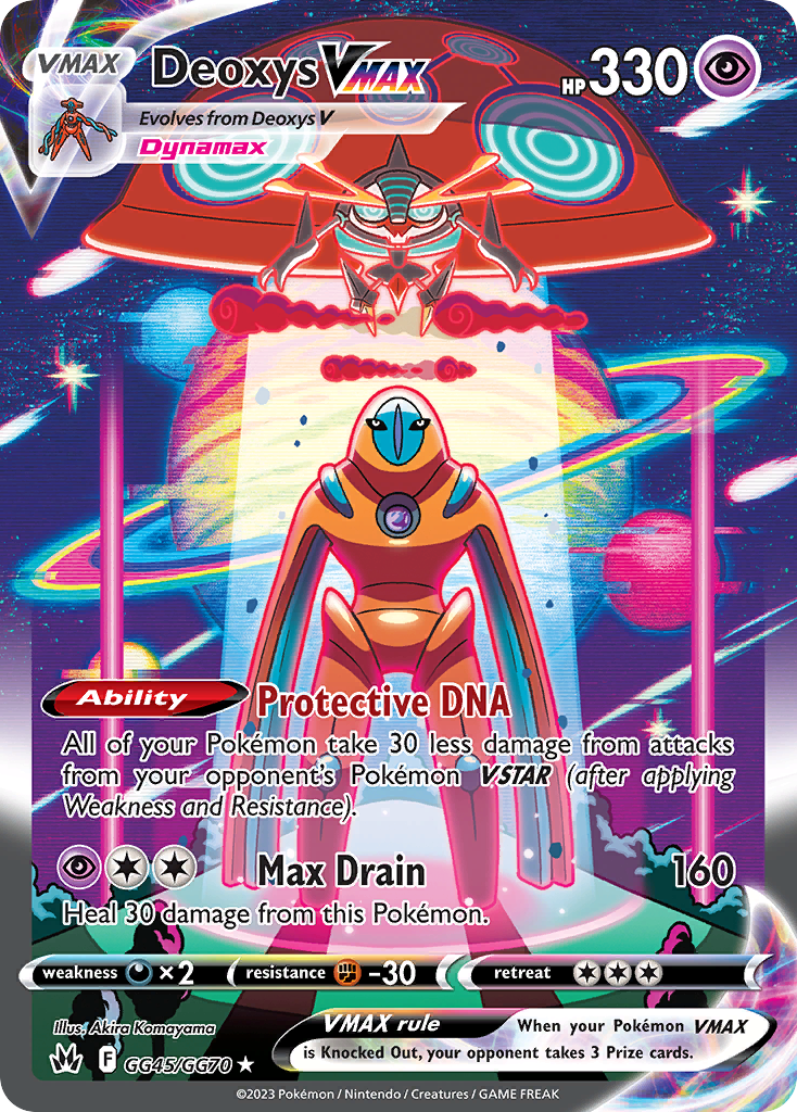 Deoxys VMAX GG45/GG70 Crown Zenith Galarian Gallery English Pokémon card
