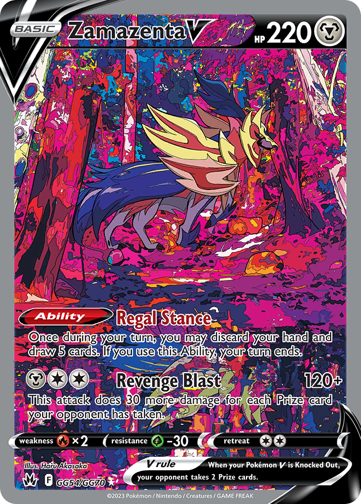 Zamazenta V GG54/GG70 Crown Zenith Galarian Gallery English Pokémon card