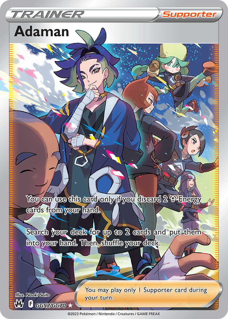 Adaman GG57/GG70 Crown Zenith Galarian Gallery English Pokémon card