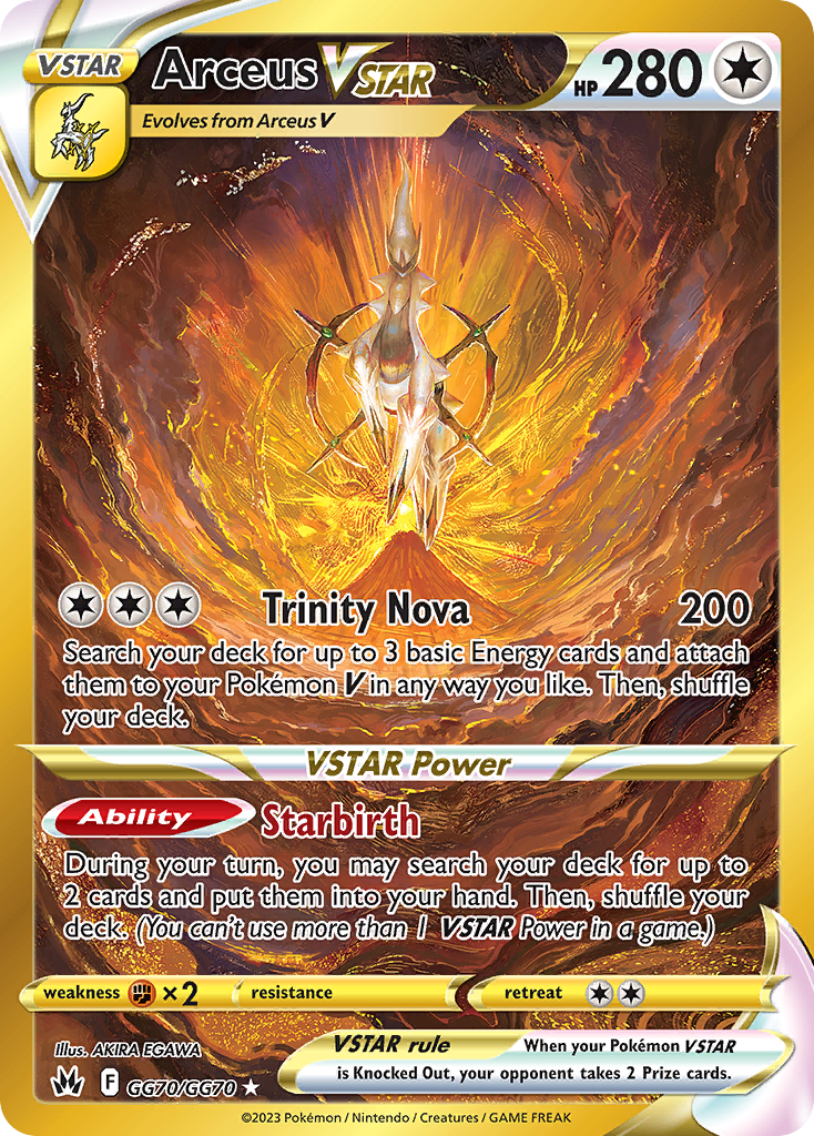 Arceus VSTAR GG70/GG70 Crown Zenith Galarian Gallery English Pokémon card