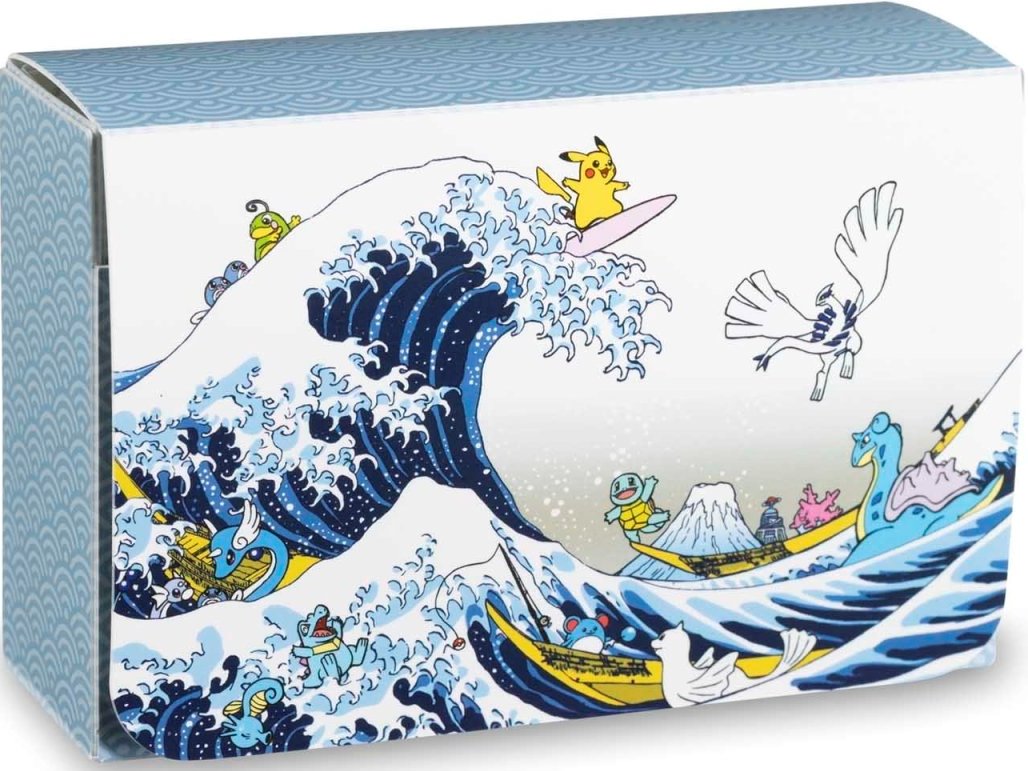 August 2023 Pokémon Center accessories — Great Wave Pikachu & FriendsDouble Deck Box English Pokémon TCG product