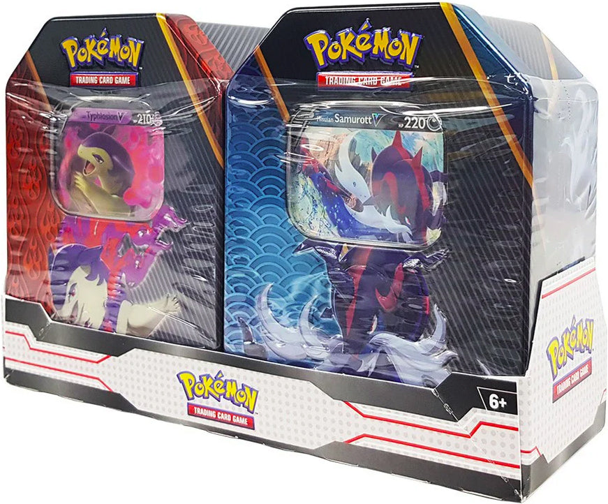 Divergent Powers Tin Bundle — Hisuian Typhlosion andHisuian Samurott Bundle English Pokémon TCG product