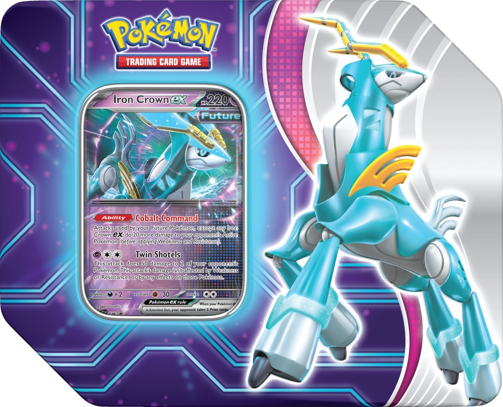 Paradox Destinies Tins — Large Iron Crown Tin English Pokémon TCG product