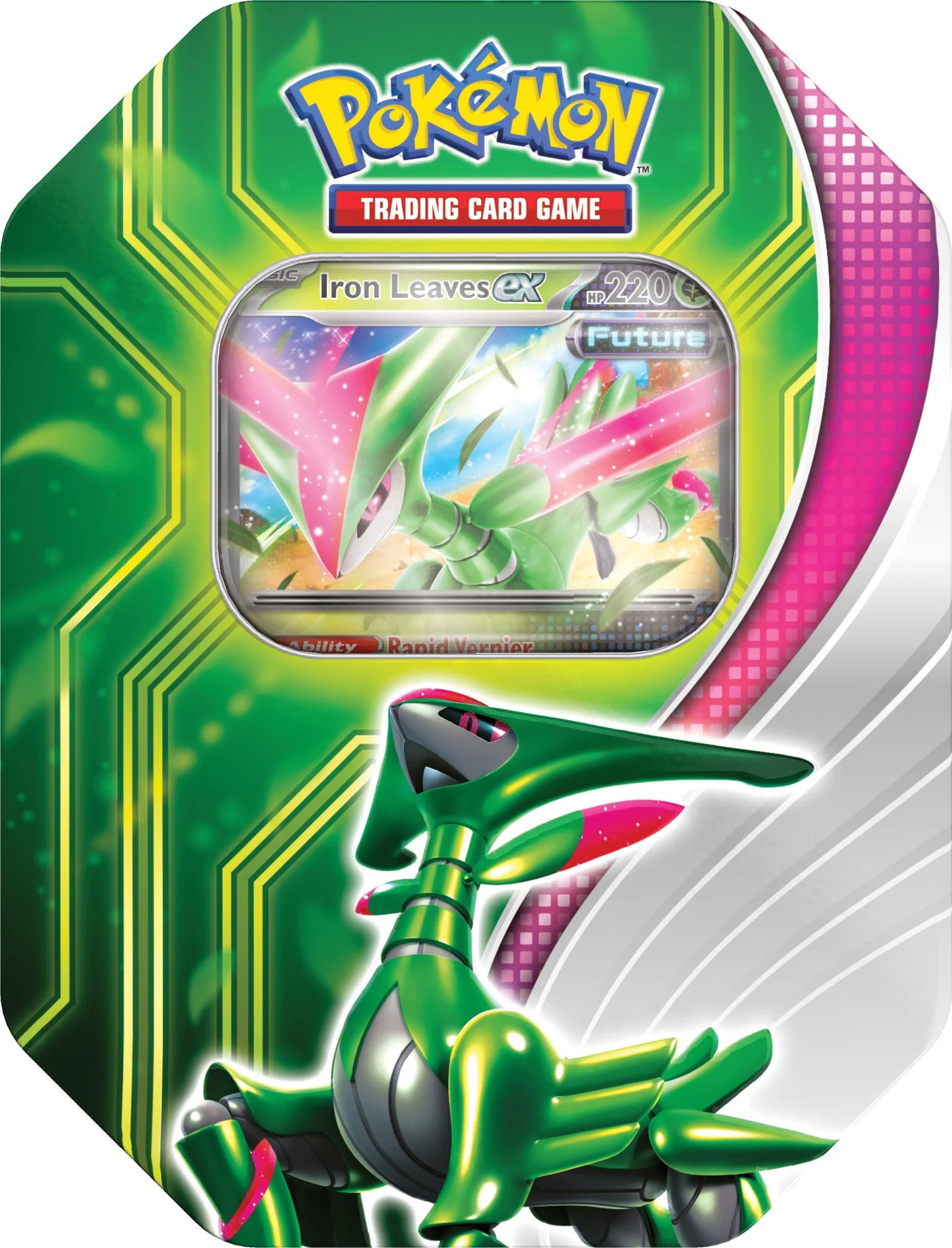Paradox Clash Tins — Small Iron Leaves Tin English Pokémon TCG product