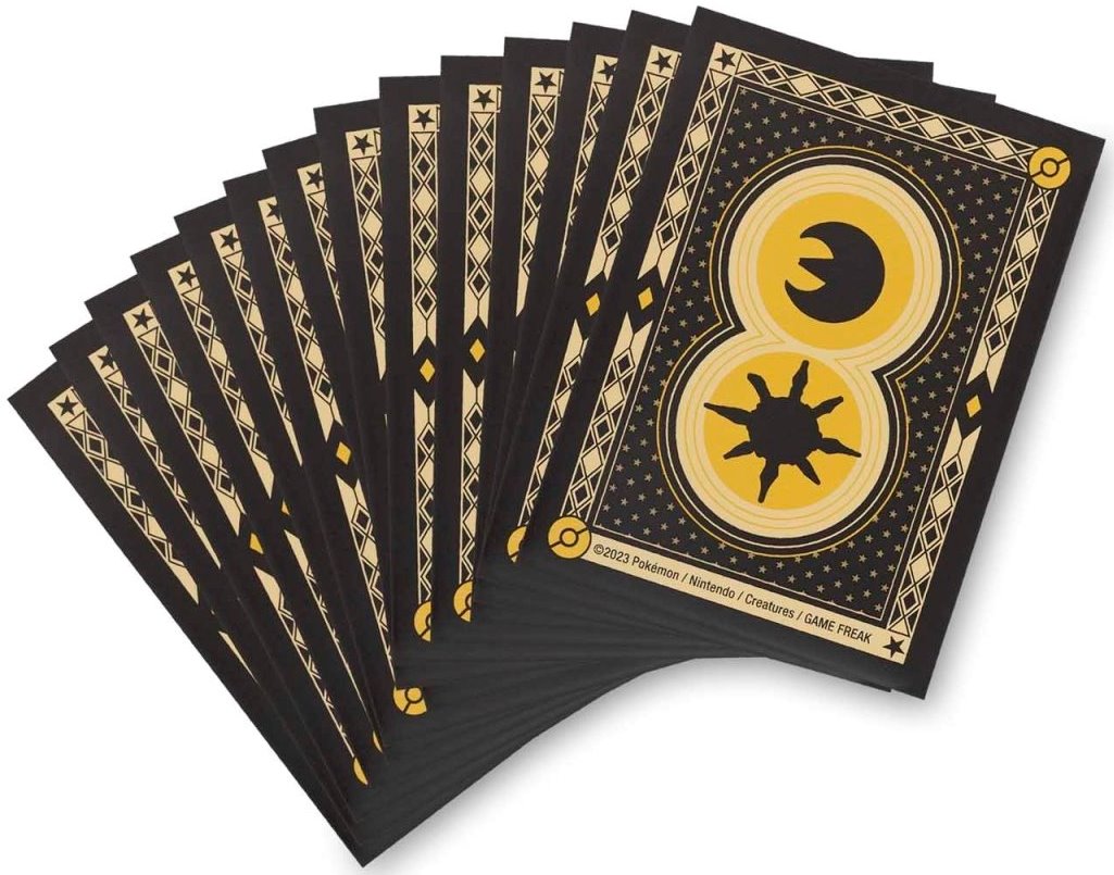 April 2023 Pokémon Center accessories — Lunatone & Solrock Eclipse Sleeves — Pokémon TCG [EN] — FrostPeak Collectibles