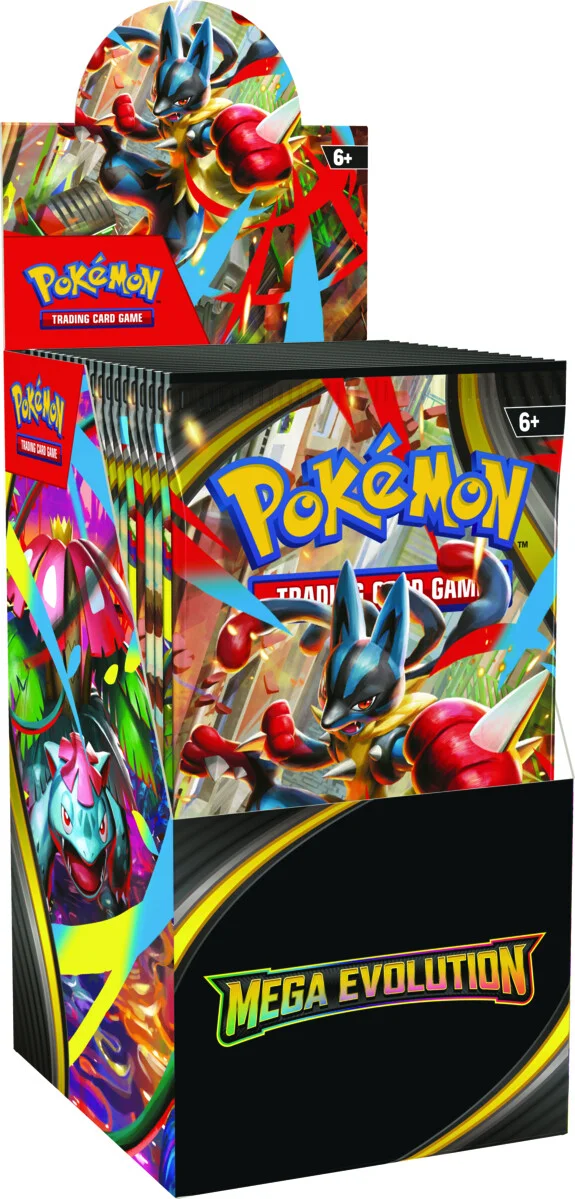 Mega Evolution Booster Display Boxes — Display Box (18 packs) — Pokémon TCG [EN] — FrostPeak Collectibles
