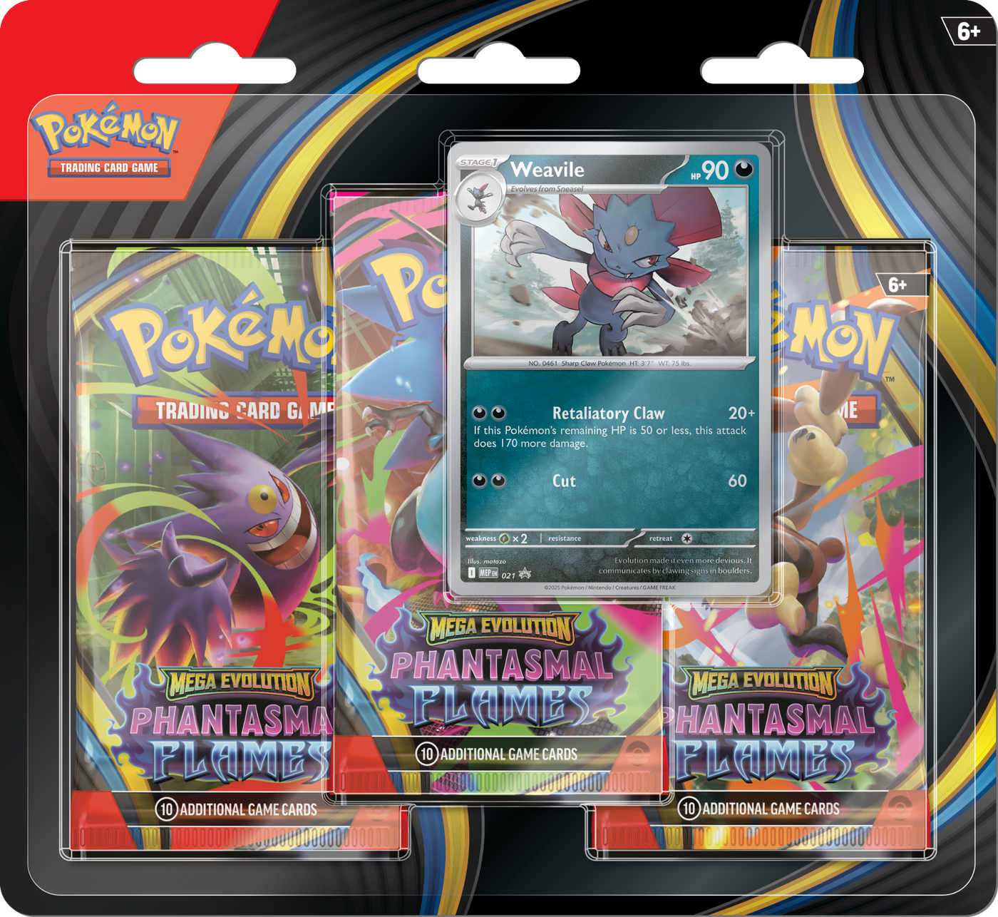 Phantasmal Flames Blisters — Weavile Blister English Pokémon TCG product