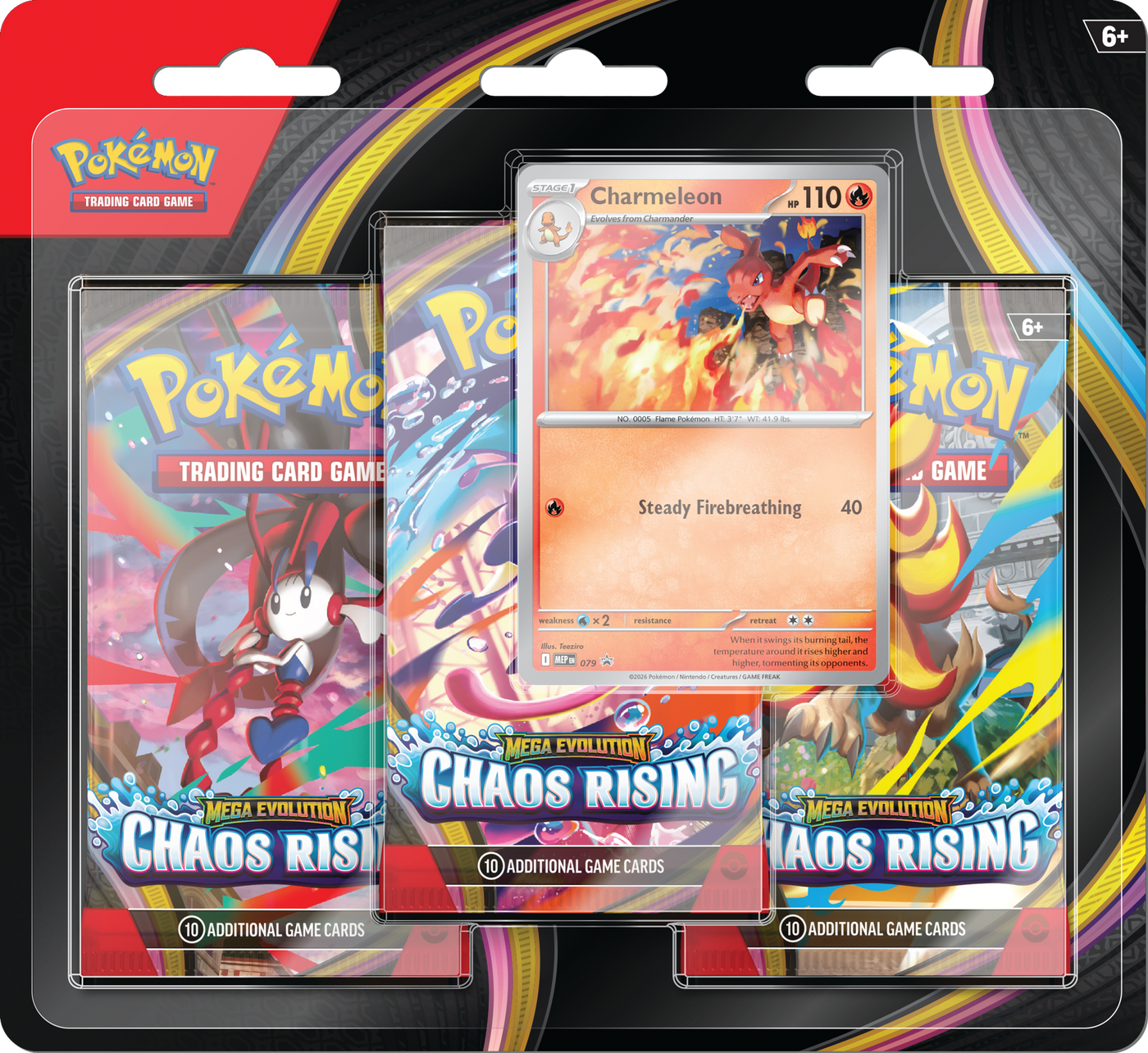 Chaos Rising Blisters — Charmeleon 3-Pack Blister English Pokémon TCG product