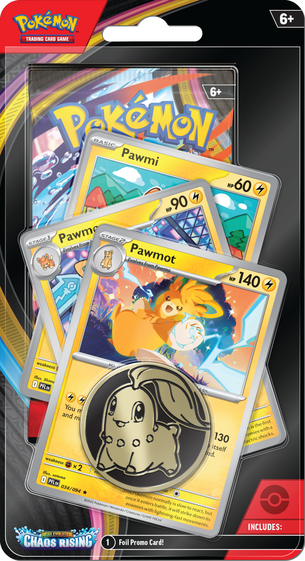 Chaos Rising Blisters — Pawmot Blister English Pokémon TCG product