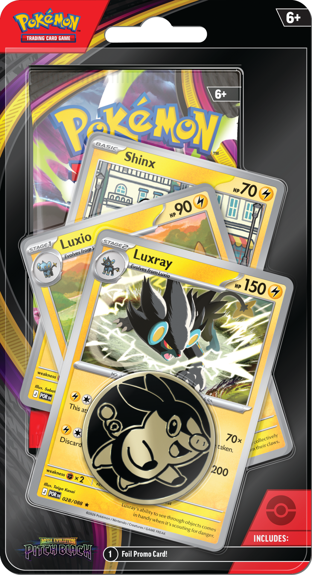 Pitch Black Blisters — Luxray Blister English Pokémon TCG product