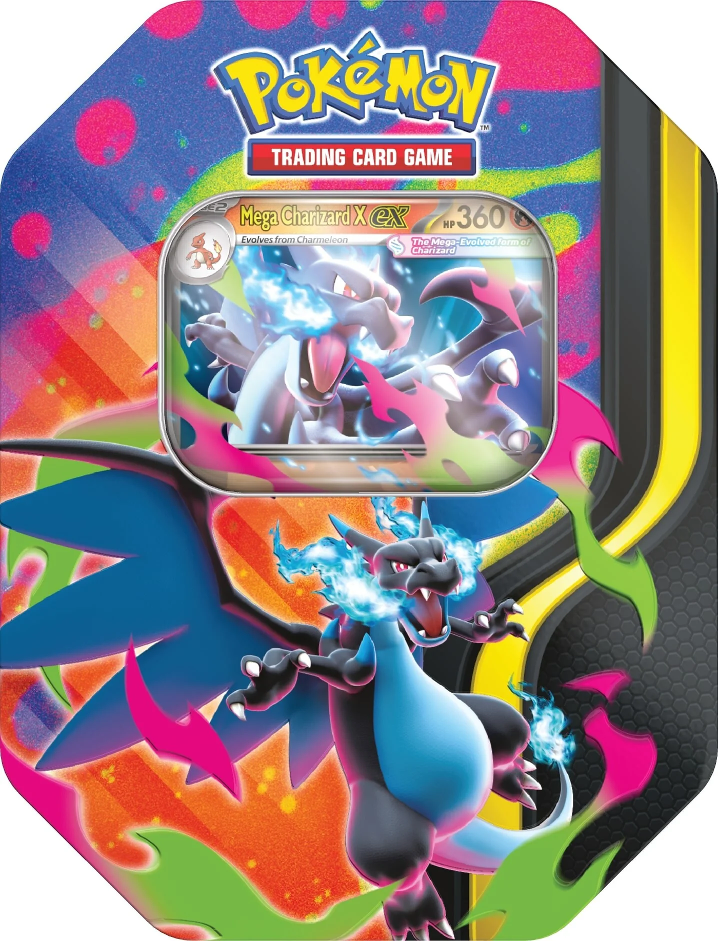 Mega Charizard Tins — Mega Charizard X ex Tin English Pokémon TCG product