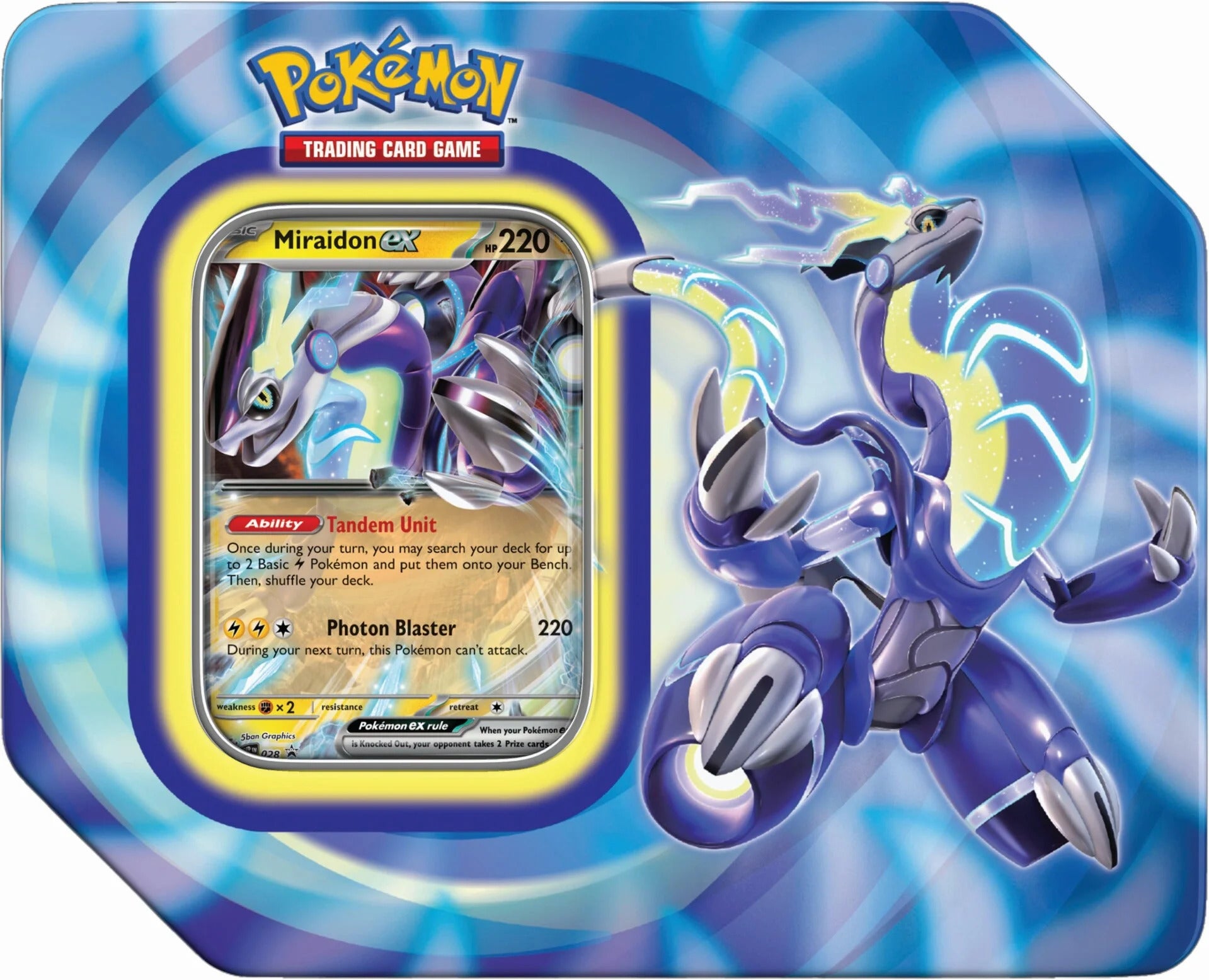 Paldea Legends Tins — Large Miraidon Tin English Pokémon TCG product